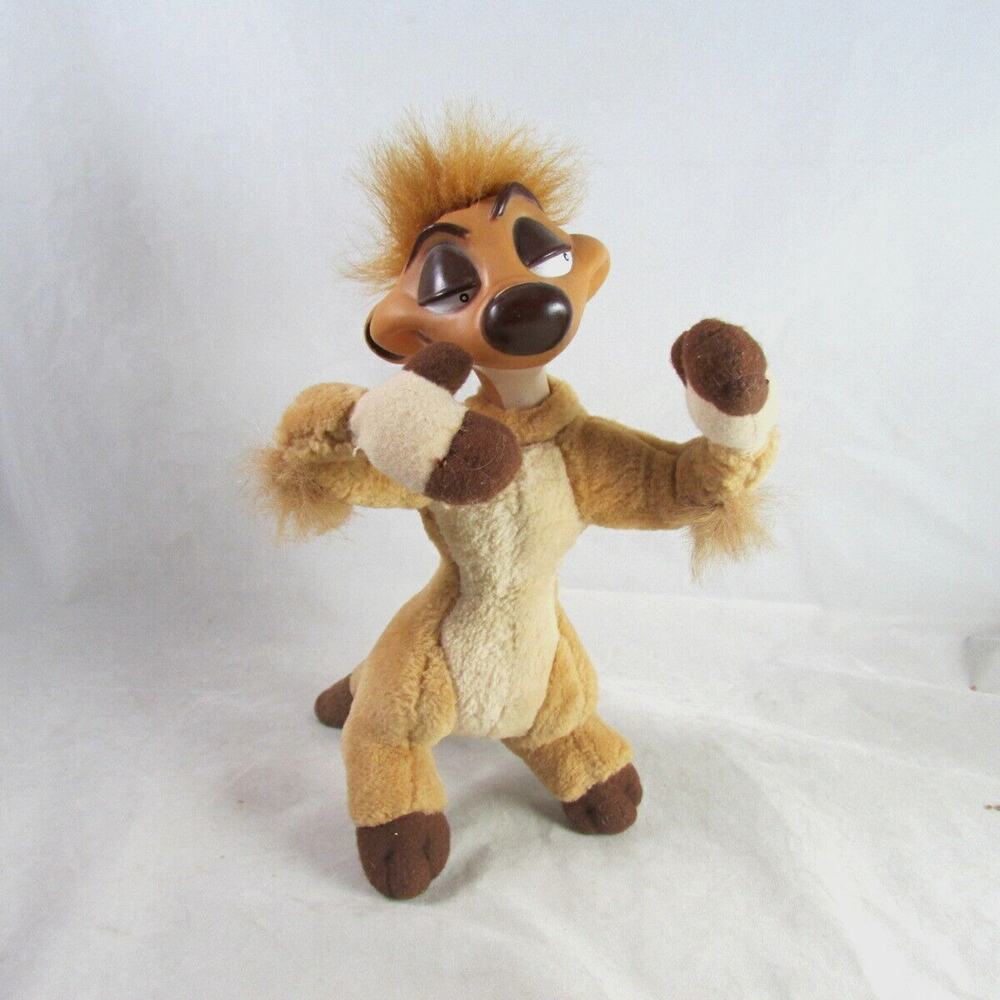 Disney Lion King Timon Meerkat Posable Plush Animal Toy 9" Mattel Vintage 1994